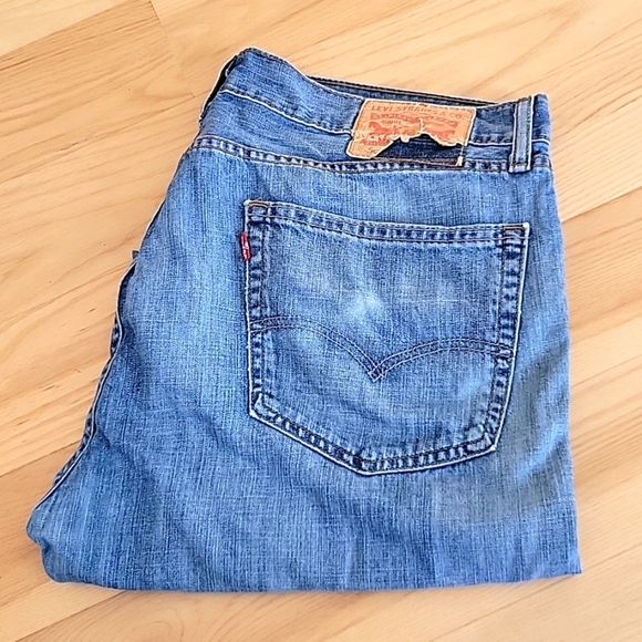 Levi's Other - Levi’s 505 Jeans 36x32 Men’s Regular Fit Blue Denim Straight Leg Distressed